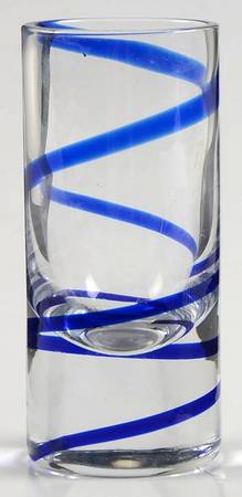 Swirl Blue Cordial Glass