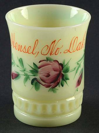 Punty Band Custard 8 Oz Flat Tumbler