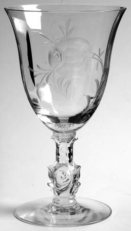 Rose (Cut) (Stem #5072) Water Goblet