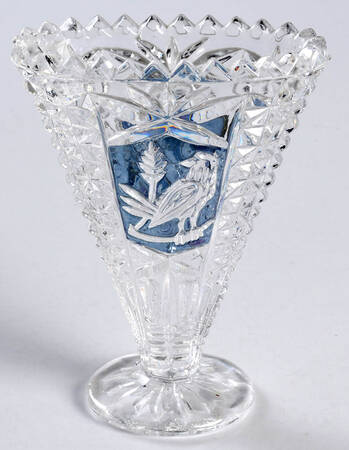 Byrdes Collection Blue Small Fan Vase