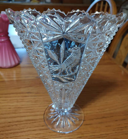 Byrdes Collection Blue 9" Fan Vase