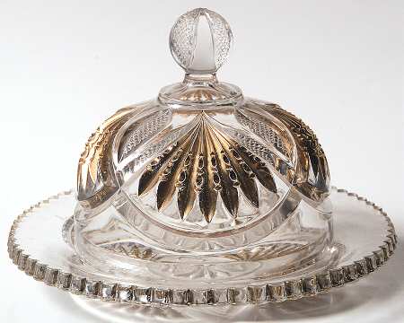 Pineapple and Fan Gold (Inset) by Heisey