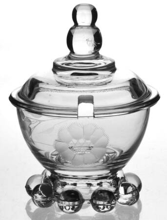 Cornflower (Candlewick) Mustard & Lid