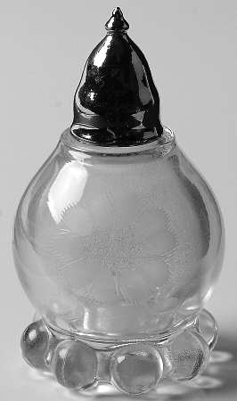 Cornflower (Candlewick) Footed Shaker & Metal Lid