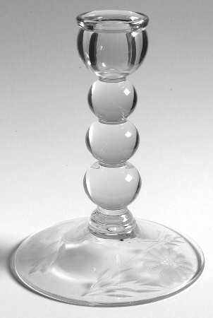 Cornflower (Candlewick) Single Candlestick with Prisms