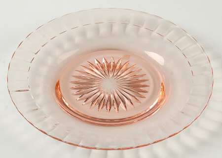 Fluted Border Pink (Flamingo) 7" Salad Plate