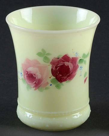 Ring Band Custard Floral 8 Oz Flat Tumbler