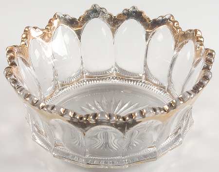 Colonial Clear (Stem 300, Gold Trim) 8" Nappy