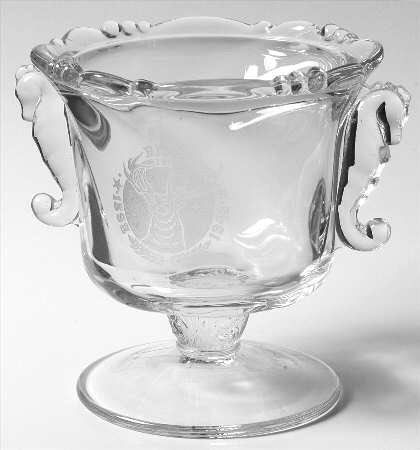 Elks Candy Dish w/Seahorse Handles No Lid