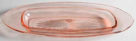 Yeoman Pink Flamingo (Stem 1184, No Optic) 13" Oblong Relish