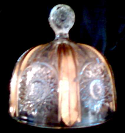 Beaded Panel Sunburst Gold Accent Lid for Round Butter
