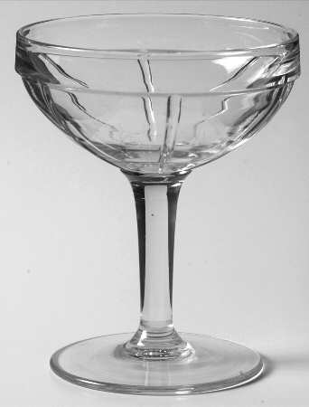 Rib and Panel Clear (Stem 413) Champagne/Tall Sherbet