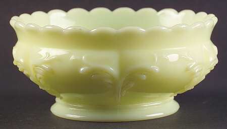 Winged Scroll Custard (No Gold Accents) 4" Nappy