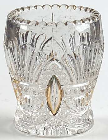 Prince of Wales Plumes Gold Trim Toothpick Holder