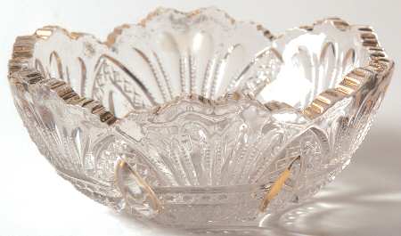 Prince of Wales Plumes Gold Trim 4" Nappy