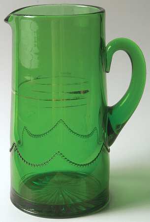 Beaded Swag Emerald Green 56 Oz Pitcher