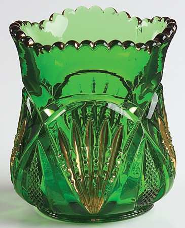 Pineapple and Fan Emerald (Gold Encrusted) Open Spooner