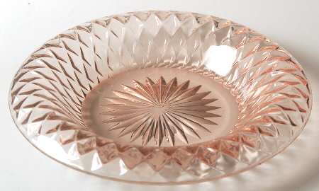 Pressed Diamond Flamingo (Pink) by Heisey
