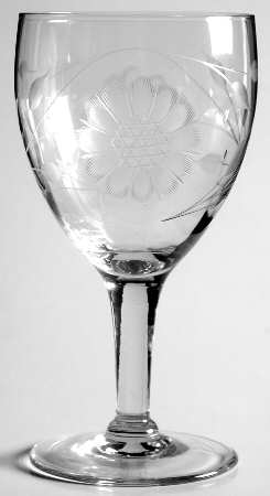 Cornflower (Smooth Stem, Half Optic) Wine Glass