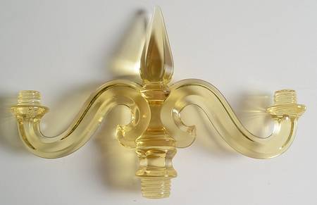 Old Williamsburg Candlelabras & Epergne Yellow 2 Light Candelabra Arm #300