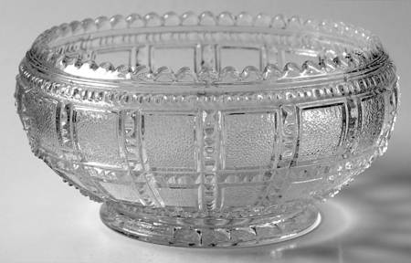 Beaded Block Clear 4" Lily Bowl