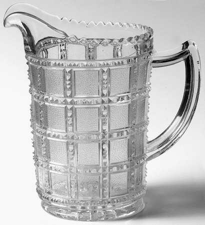 Beaded Block Clear 16 Oz Pitcher