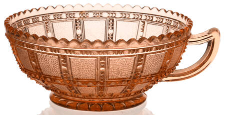 Beaded Block Pink Handled Bowl