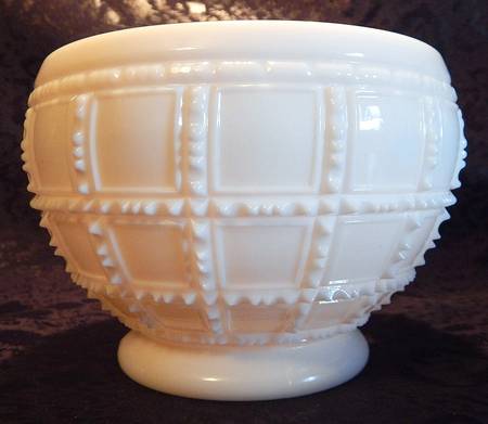 Beaded Block White by Imperial Glass-Ohio