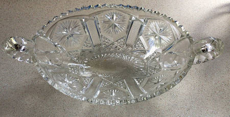 Amelia Clear 8" 1 Handled Oval Nappy