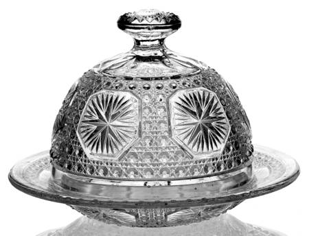 Amelia Clear Round Covered Butter
