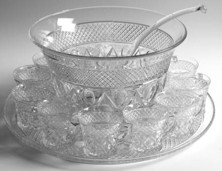 Cape Cod Clear (1602 + 160) (15 Pc) Punch Set (PUN, CTOP16, 12 CUPPU, Clad)