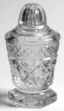 Cape Cod Clear (1602 + 160) Footed Shaker & Plastic Lid