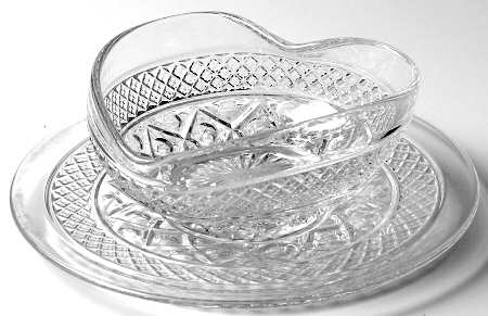 Cape Cod Clear (1602 + 160) Mayonnaise Bowl and Underplate