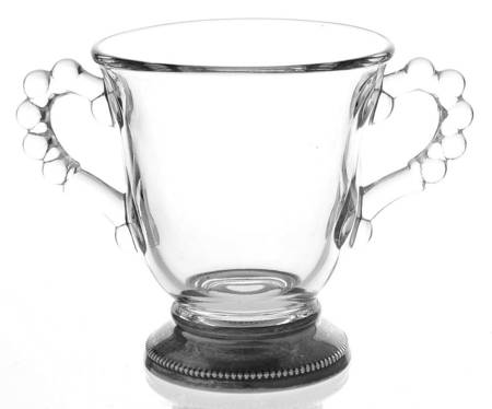 Candlewick Clear (Stem 3400) Open Sugar Bowl with Sterling Base