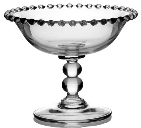 Candlewick Clear (Stem 3400) Round Compote (Height X Width)