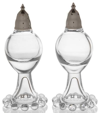Candlewick Clear (Stem 3400) #190 Shaker Set W/Metal Lids