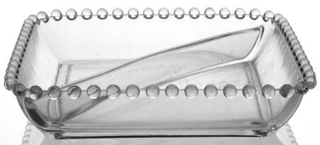 Candlewick Clear (Stem 3400) 7" Square 2 Part Relish