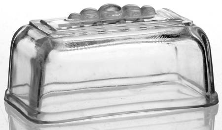 Candlewick Clear (Stem 3400) California Butter Lid-Beads on Top of the Lid