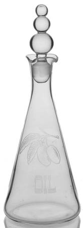 Candlewick Clear (Stem 3400) "Etched" Oil Cruet & Stopper
