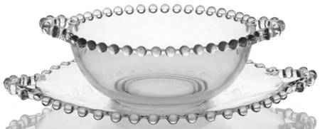 Candlewick Clear (Stem 3400) 2 Pc Mayonnaise Set- Handled Bowl,Handled Plt