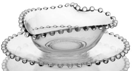 Candlewick Clear (Stem 3400) Heart Mayo Bowl & Underplate/Saucer
