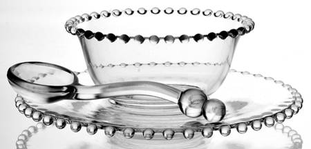 Candlewick Clear (Stem 3400) Mayo Bowl & Underplate/Saucer & Ladle #2