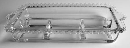 Candlewick Clear (Stem 3400) 12" Rectangular 4 Part Celery/Relish