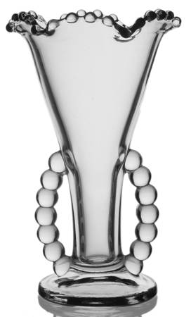 Candlewick Clear (Stem 3400) Crimped Vase (Beads Away Base)