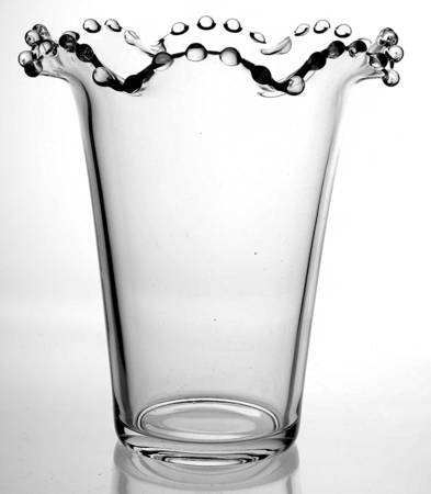 Candlewick Clear (Stem 3400) Crimped Flip Flower Vase