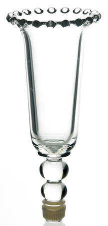 Candlewick Clear (Stem 3400) 7" 2 Bead Base/Bead Top Peg Base