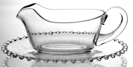 Candlewick Clear (Stem 3400) Sauce Boat with Underplate