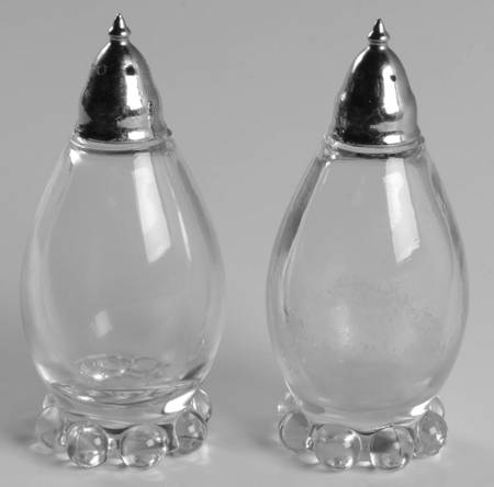 Candlewick Clear (Stem 3400) Shaker Set w/Metal Lids