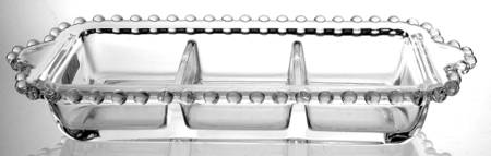 Candlewick Clear (Stem 3400) 3 Part Rectangular Relish