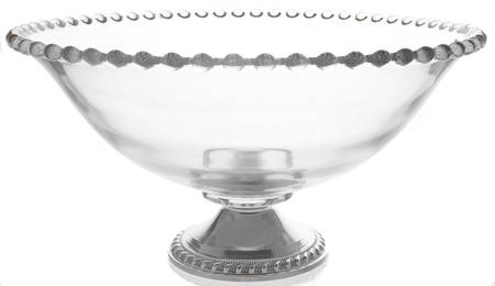 Candlewick Clear (Stem 3400) 9" Screw Peg Bowl W/Sterling Base